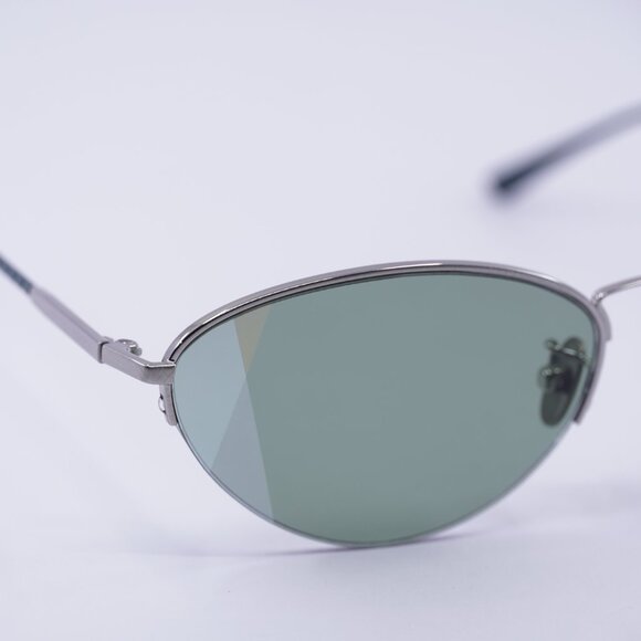 Bottega Veneta BV0245S 004 Sunglasses Silver Cat Eye Frame, Green Lenses - Picture 5 of 13